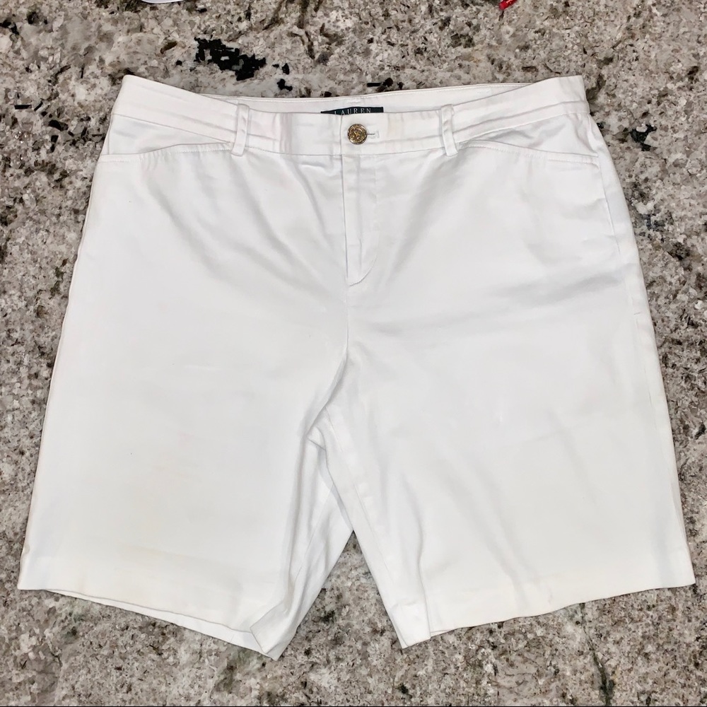 Ralph Lauren White Stretch Shorts